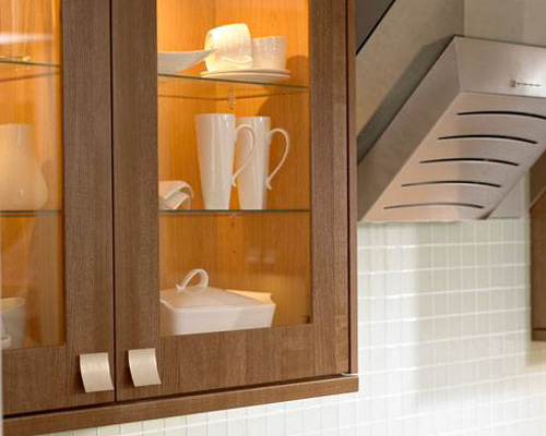 Glass Wall Units with Internal Glass Shelves