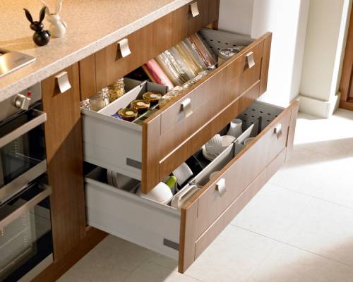 Wide 3 Drawer Base Unit with Pan Drawer Divider Kit