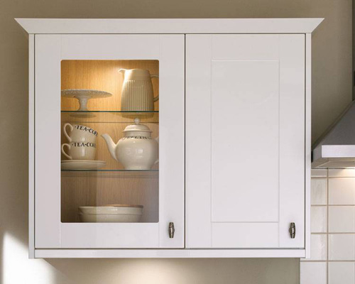 Glass Wall Unit with Internal Glass Shelves