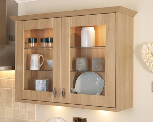 Glass Wall Units with Internal Glass Shelves