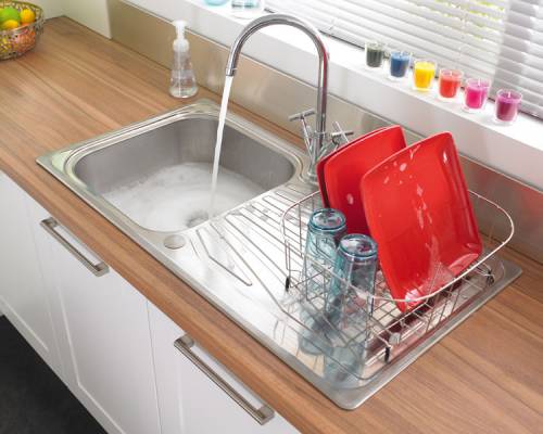 Lamona Rutland Single Bowl Sink with Lamona Chrome Orta Swan Neck Monobloc Tap