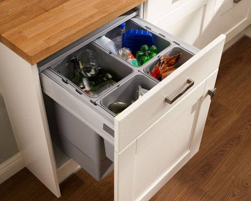 Large Integrated Recycling Bin