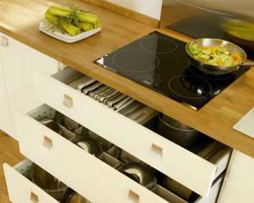 Wide 3 Drawer Base Unit with Lamona Induction Hob