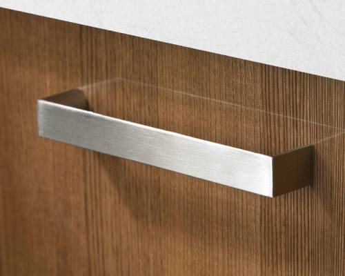 Stainless Steel Effect Chunky D Handle