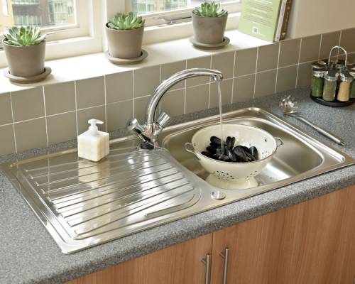 Single Bowl Sink and Lamona Chrome Luxury Monobloc Tap